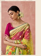 Nakshatra Yellow Premium saree