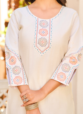 Nakshatra Cream Readymade Suit