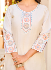 Nakshatra Cream Readymade Suit