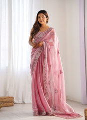 Nakshatra Gajri Burburry Silk Saree