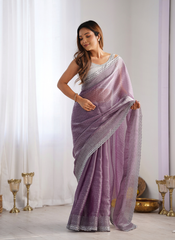 Nakshtara Lavender Embellished Saree