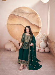 Nakshatra Green Readymade Plazzo Suit