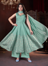 Nakshatra Pista Foil Printed Readymade Palazzo Suit