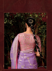 Lavender Luxe Viscose Dola Silk Sari
