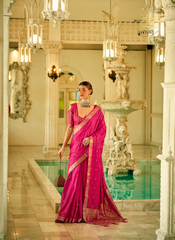 Nakshatra Perky Pink Silk saree