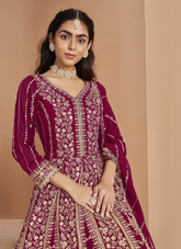Nakshatra Pink Wedding Anarkali Suit