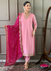 Nakshatra Pink Ethnic Kurta Set