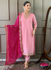 Nakshatra Pink Ethnic Kurta Set