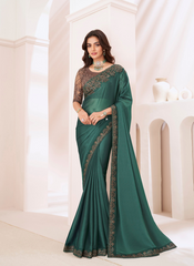 Nakshatra Green Chiffon Saree