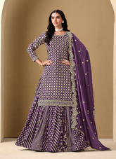 Nakshatra Purple Lehenga Suit