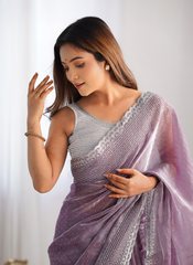 Nakshtara Lavender Embellished Saree