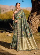 Lush Greenery Banarasi Silk Masterpiece