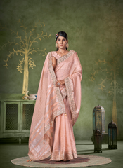 Nakshtra Rose Pink Gotta Patti Saree