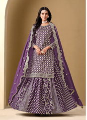 Nakshatra Purple Lehenga Suit