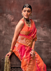 Nakshatra Red Silk Saree