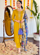 Nakshatra Mustard Readymade Suit