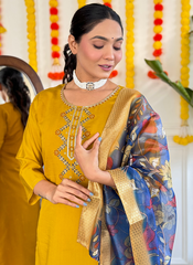 Nakshatra Mustard Readymade Suit