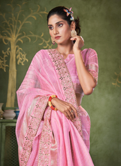 Nakshtra Pink Gotta Patti Saree