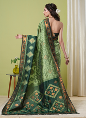 Nakshatra Pista Green Banarasi Saree