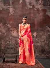 Nakshatra Red Silk Saree
