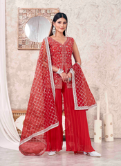 Nakshatra Ravishing Red Sharara set