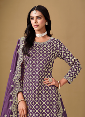 Nakshatra Purple Lehenga Suit