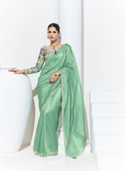 Nakshatra Green Saree