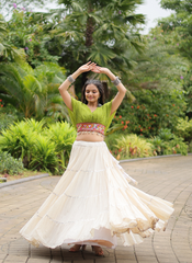 Nakshatra Green Chaniya choli