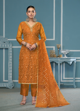 Nakshatra Orange Daily Wear Salwar Kameez