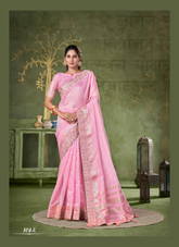 Nakshtra Pink Gotta Patti Saree