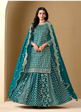 Nakshatra Teal Blue Lehenga Suit