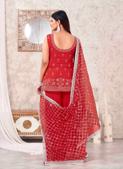 Nakshatra Ravishing Red Sharara set