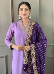 Nakshatra Mauve Ethnic Kurta Set