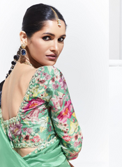 Nakshatra Green Saree