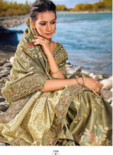 Luxe Olive Banarasi Ensemble
