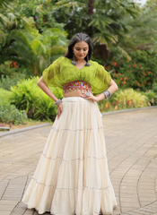 Nakshatra Green Chaniya choli