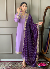 Nakshatra Mauve Ethnic Kurta Set