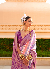 Nakshatra Purple Printed Saree