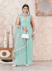 Nakshatra Mint green Sharara set