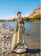 Exquisite Jade Banarasi Silk Ensemble