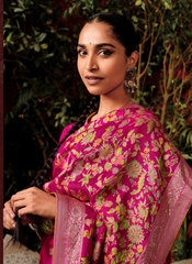 Majestic Zari Weave Dola Silk Saree