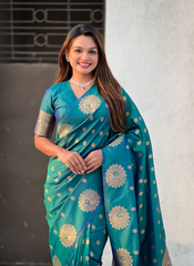 Nakshatra Rama Soft Silk Dual Zari Saree