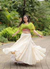 Nakshatra Green Chaniya choli