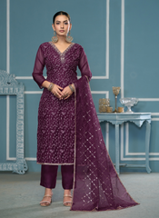 Nakshatra Wine Daily Wear Salwar Kameez