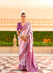 Nakshatra Purple Printed Saree