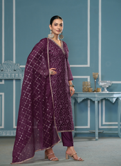 Nakshatra Wine Daily Wear Salwar Kameez