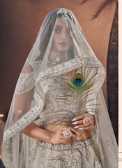 Nakshatra Awesome Off white Bridal Lehenga