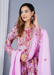 Nakshatra Readymade baby pink suit