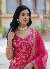 Nakshatra Pink Readymade Sharara Suit