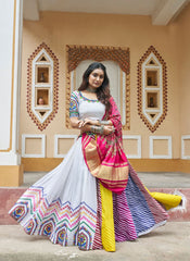 Nakshatra White Navratri Lehenga Choli